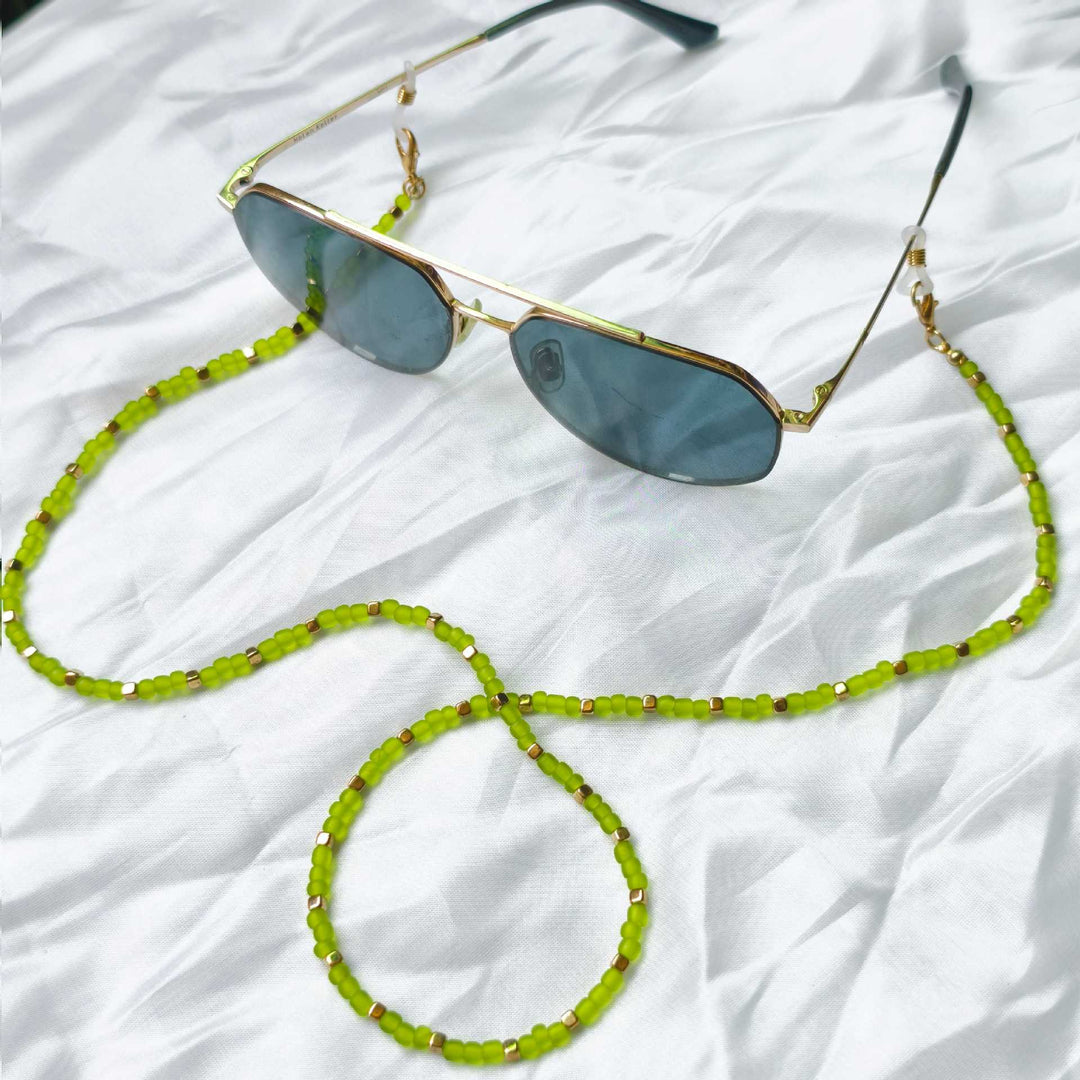 Fashionable Glasses Holder Chain Made of Colorful Beads Bowlift