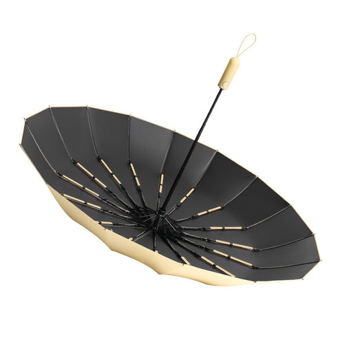 Ladies innovative and robust folding umbrella with ergonomic handle Bowlift