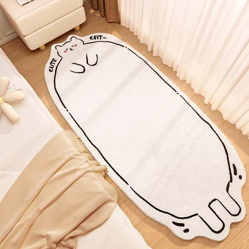 Cute Cat-Shaped Plush Bath Mat