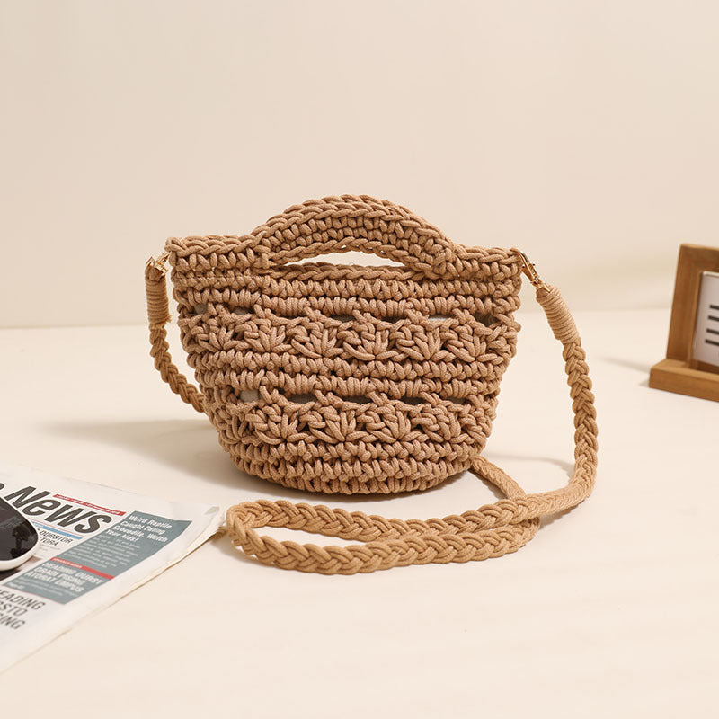 Handcrafted macrame shoulder bag with unique design Bowlift