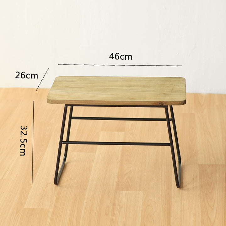 Modern wooden stool with metal frame Bowlift
