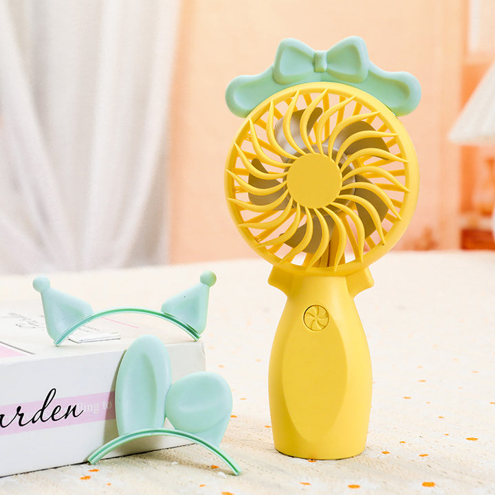 Ladies Portable Mini Hand Fan with Cute Design Bowlift