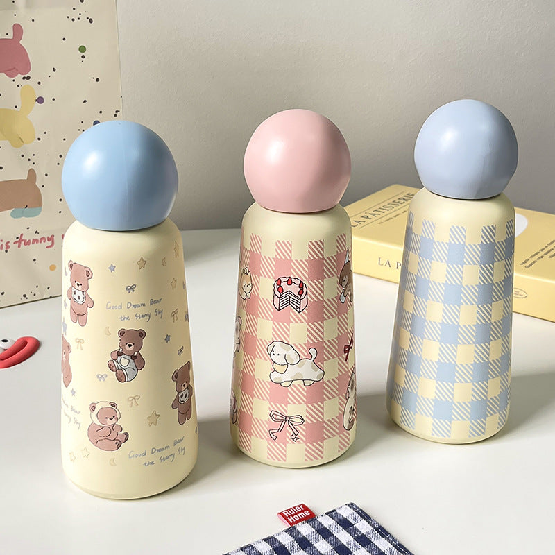 Women's Insulated Bottle with Cute Bear Design Bowlift