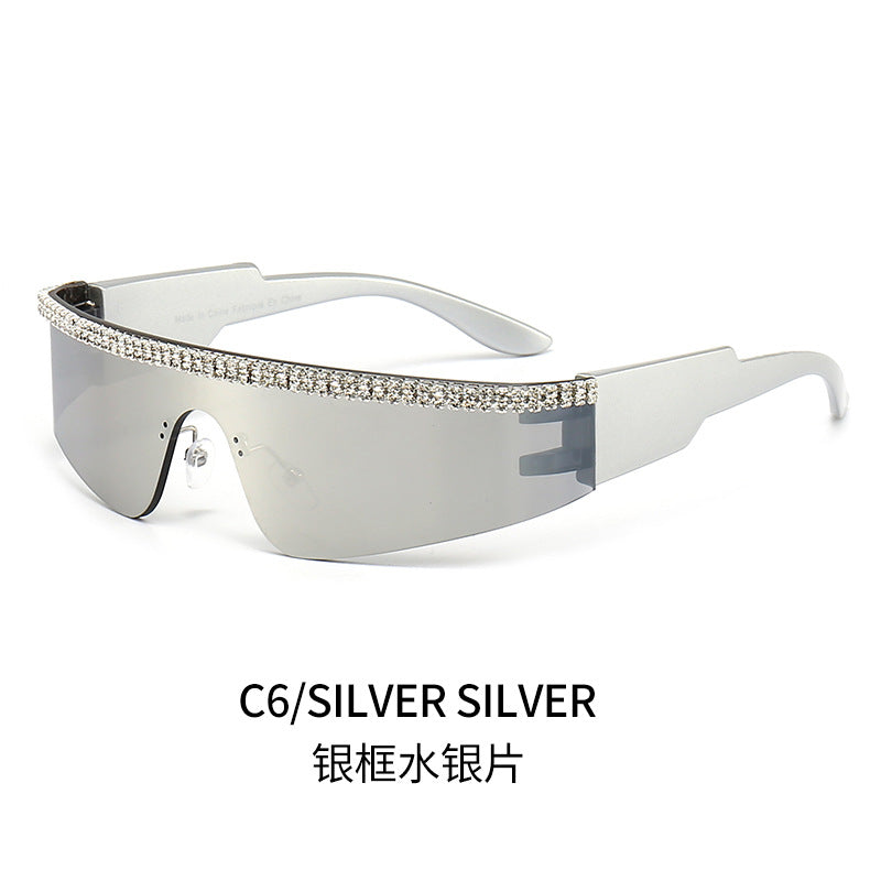 Women's Fashion Glamour Sunglasses with Rhinestone-Embellished Frame Bowlift