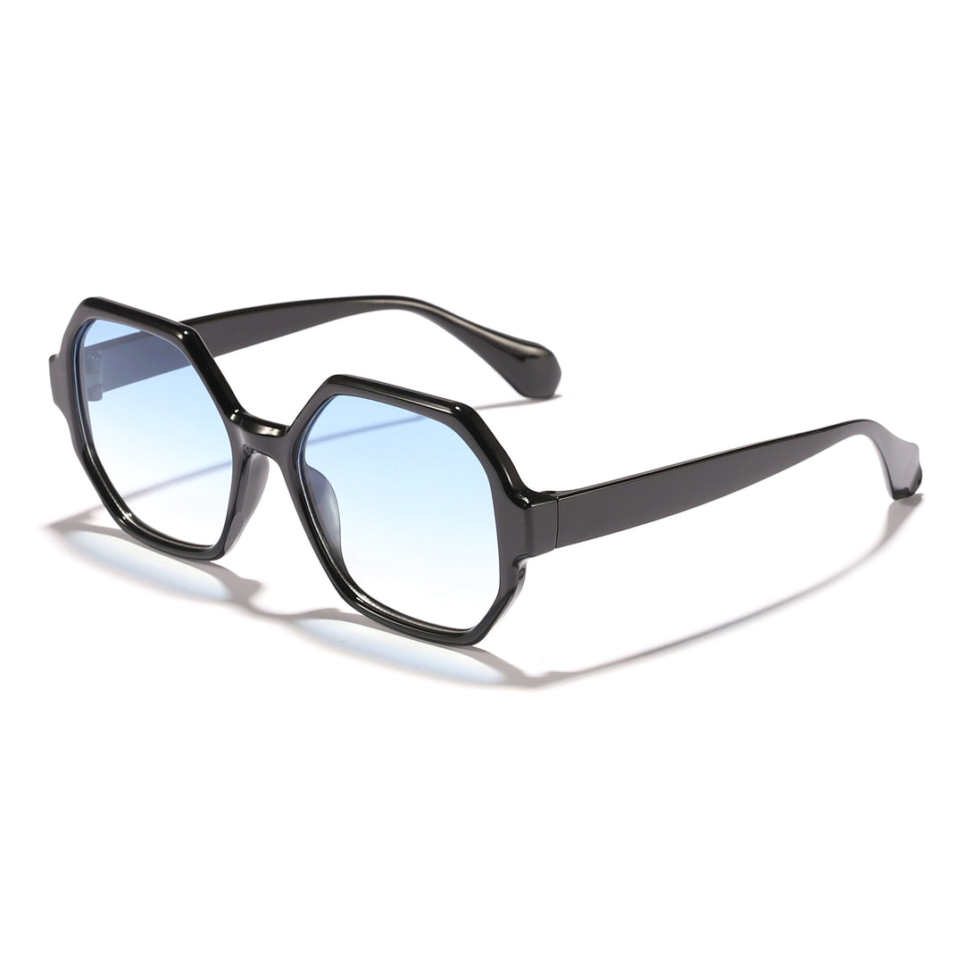 Women's fashionable sunglasses with hexagonal frame and UV protection Bowlift