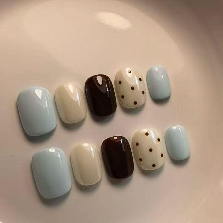 Artistic Coffee-Inspired Press-On Nail Art Set Bowlift