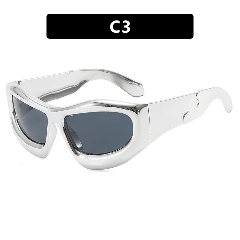 Women's Sporty Sunglasses with Futuristic Design Bowlift
