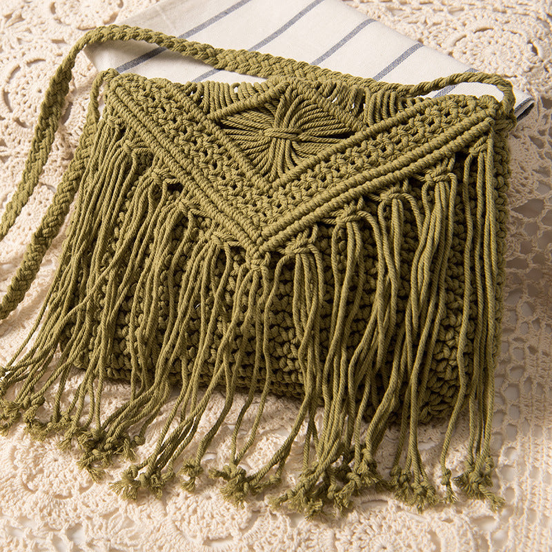 Hand-knotted Macrame Shoulder Bag Bowlift