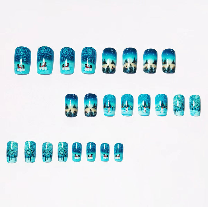 Winter Art Nails in Snowman Design Bowlift