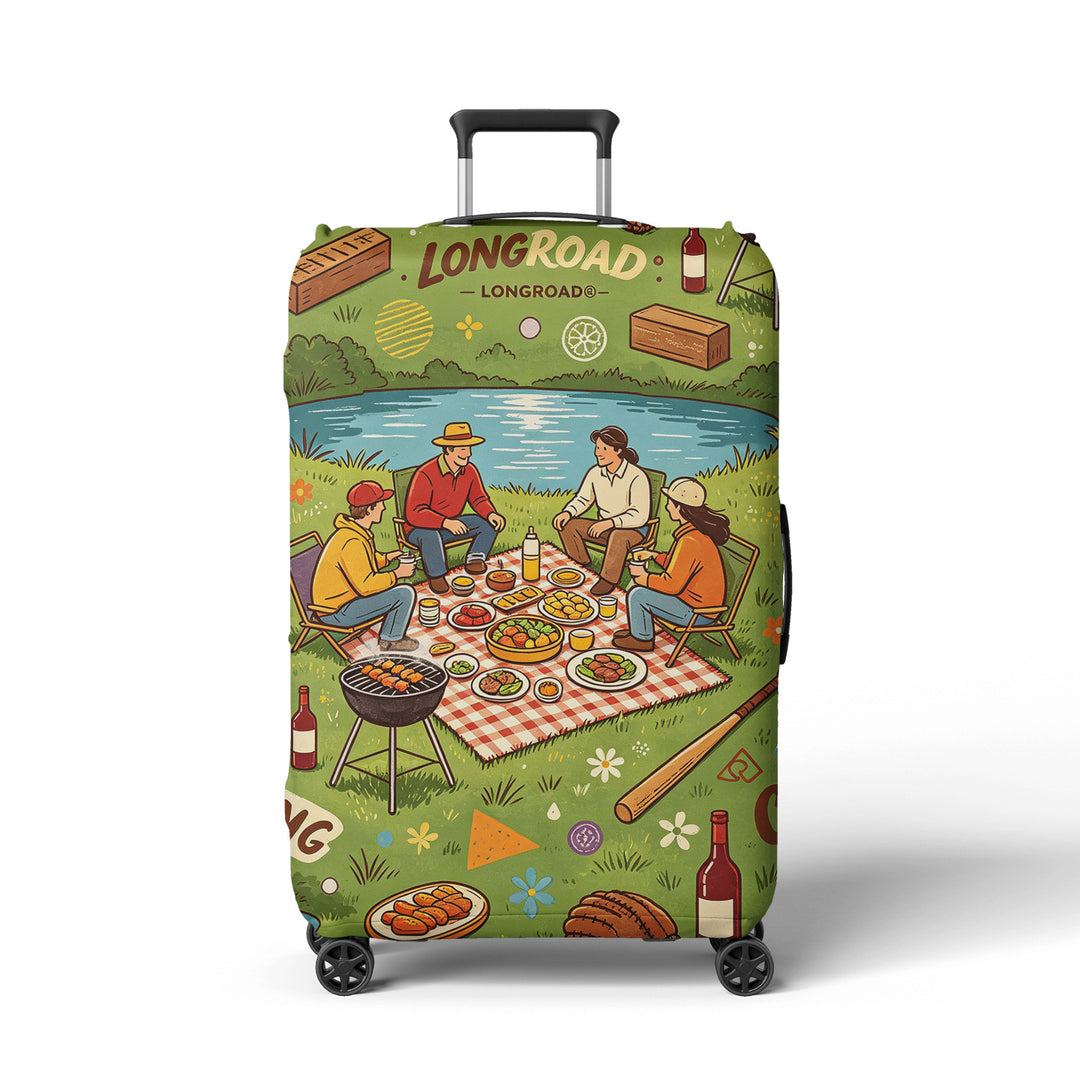 Women's suitcase cover with beach motif Bowlift