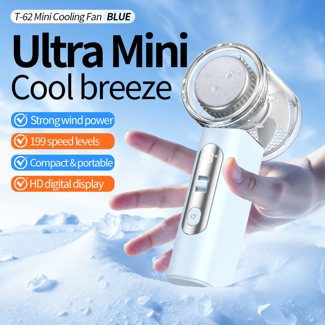 Women's Portable Mini Wind Cooler with HD Display Bowlift