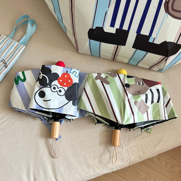 Ladies creative foldable umbrella with playful animal design Bowlift