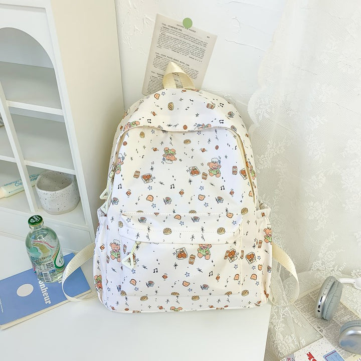 Playful Character Print Backpack