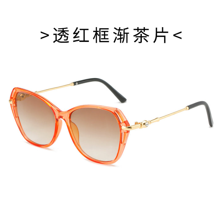 Women's fashionable Cat-Eye sunglasses with elegant metal frame Bowlift