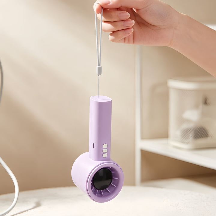 Women's portable high-speed fan with digital temperature display Bowlift