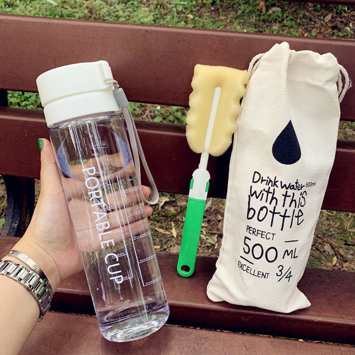Women's portable water bottle with practical cleaning system Bowlift