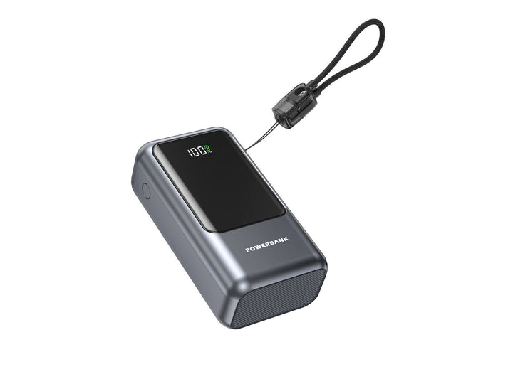 Portable power bank with digital charge indicator and compact design Bowlift