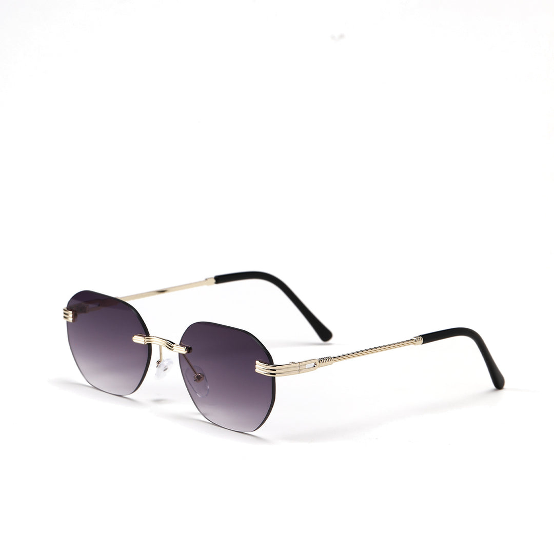 Ladies geometric sunglasses with elegant metal frame Bowlift