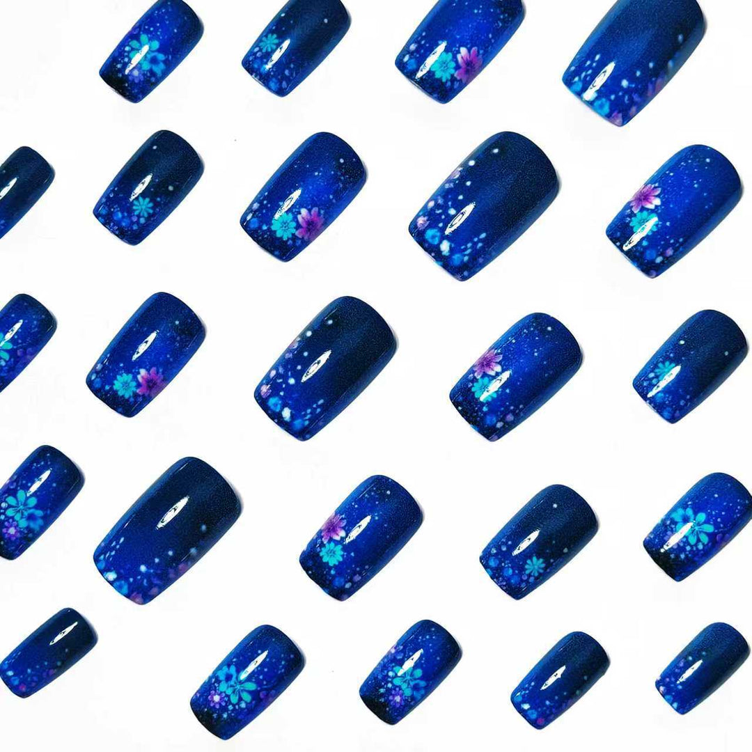 Artistic Gradient Floral Nail Art Bowlift