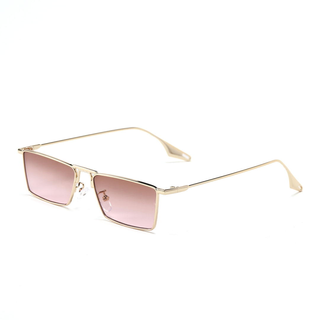 Women's elegant square sunglasses with narrow metal frame and UV protection Bowlift