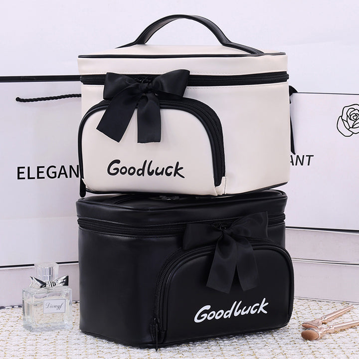 Cosmetic Organizer With Stylish Design And Practical Carrying Handle Bowlift