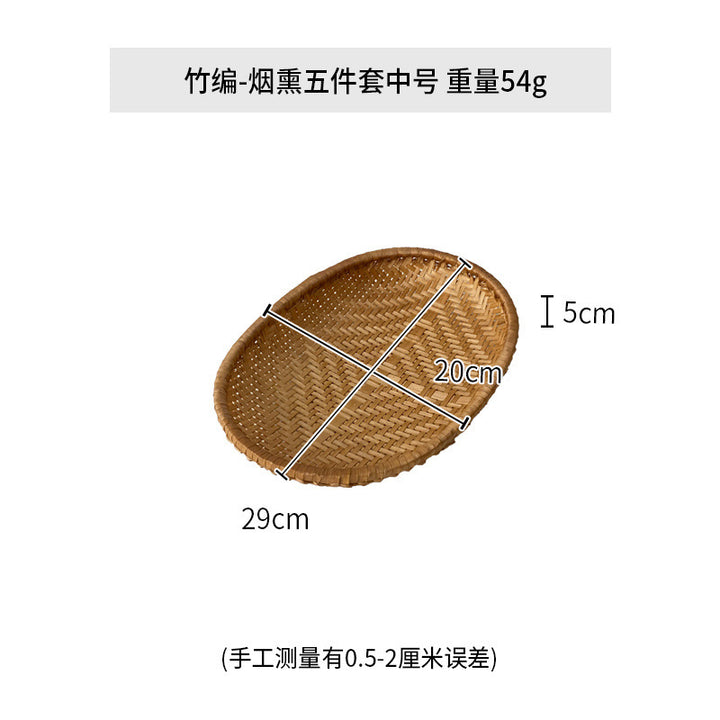 Women oval serving basket made of handwoven natural material Bowlift