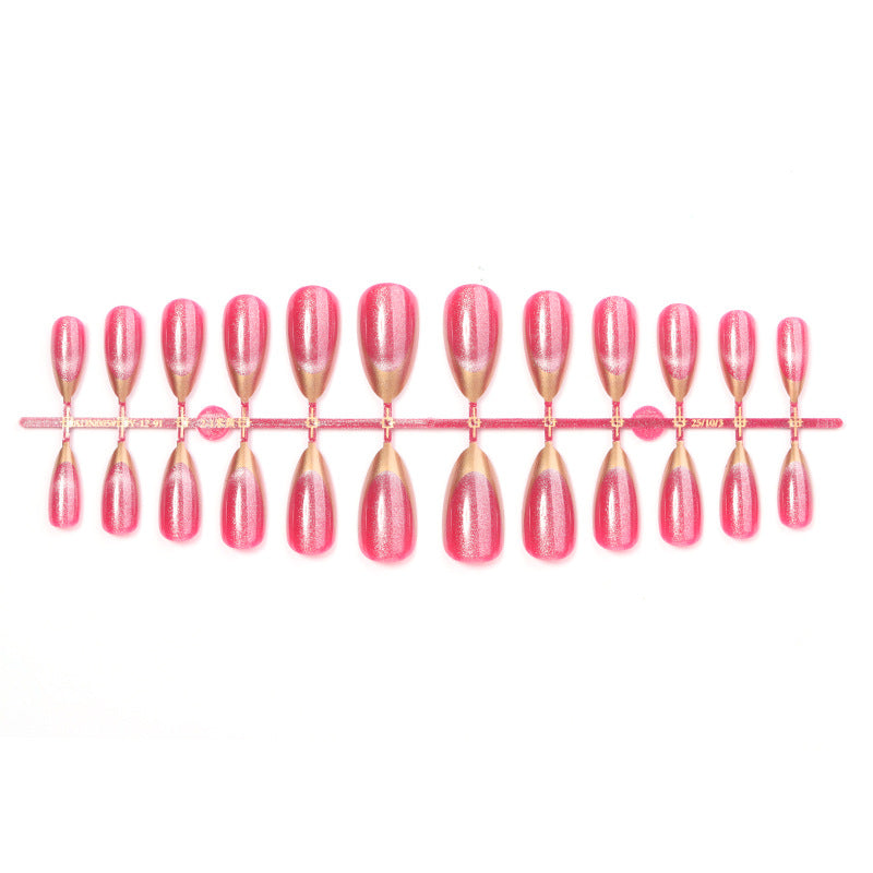 Elegant Stiletto Press-On Nail Art Set with Shimmering Gloss Finish Bowlift