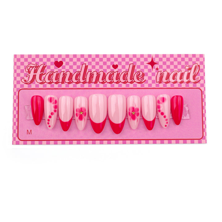 Artistic acrylic nails with floral design and trendy colors Bowlift