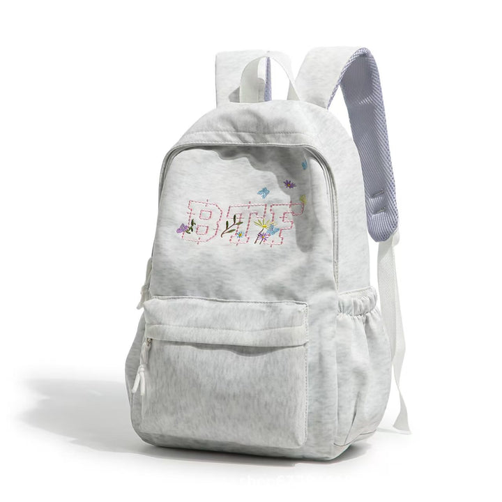 Embroidered Floral Pattern Backpack Bowlift