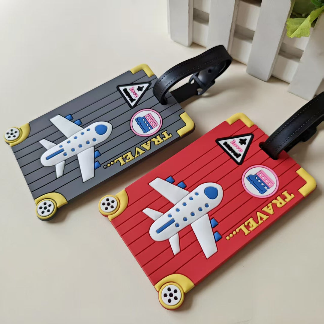 Unisex Travel-Themed Luggage Identifier Bowlift