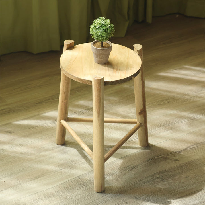 Massive wooden stool Bowlift