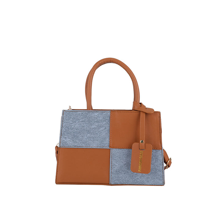 Geometric Patterned Handheld Tote Bag Bowlift