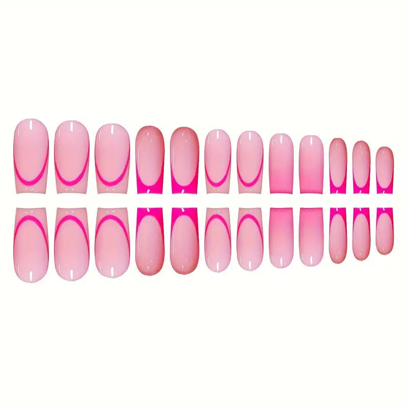 Stylish Acrylic Press-On Nail Set Bowlift