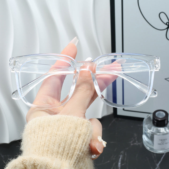 Women's fashionable rectangular glasses with blue lenses Bowlift