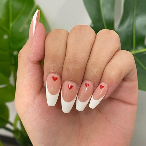 Artistic Nail Art with Heart Accents Bowlift