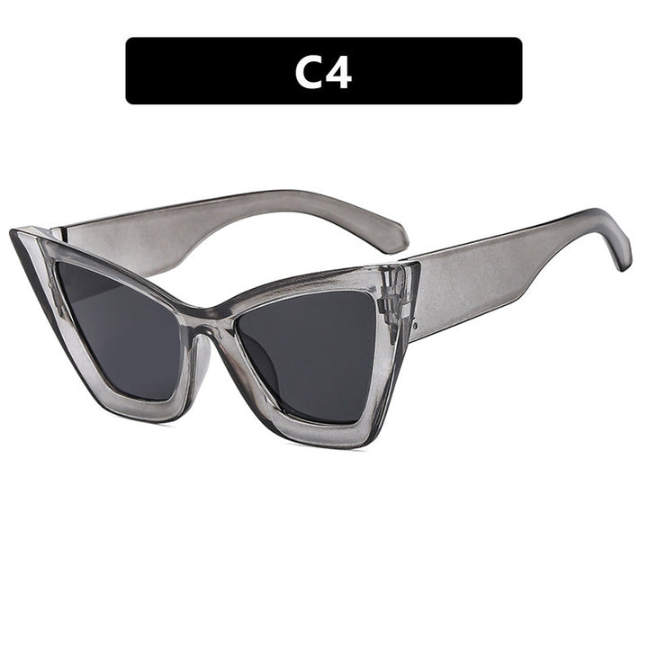 Women's Cat-Eye Sunglasses with Unique Wave Frame Bowlift