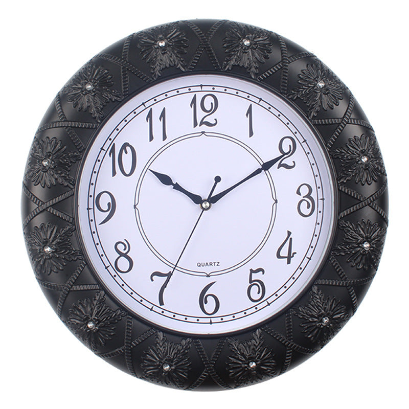 Elegant Wall Clock with Filigree Flower Design Bowlift