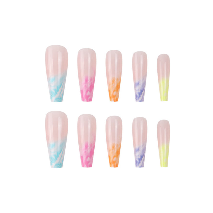 Marble Effect Press-On Nail Set Bowlift
