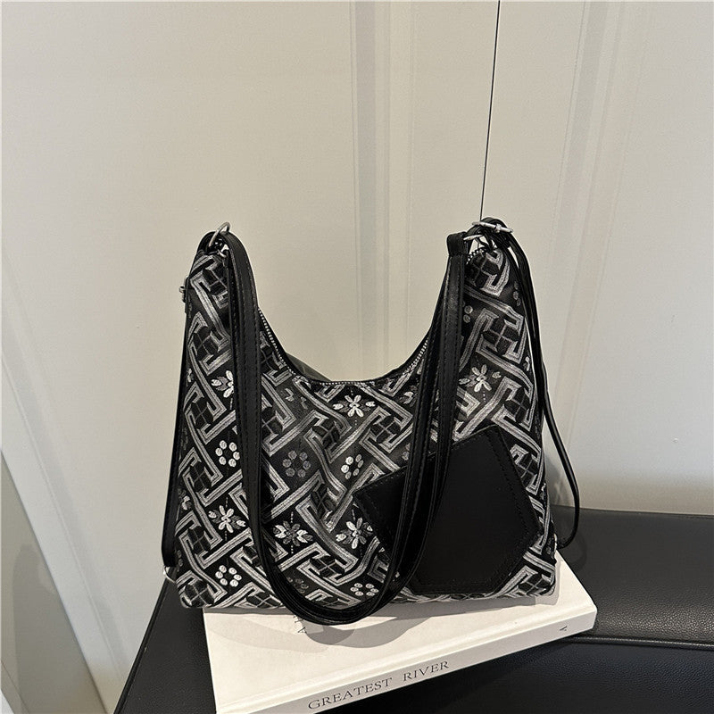 Stylish Geometric Pattern Shoulder Bag Bowlift