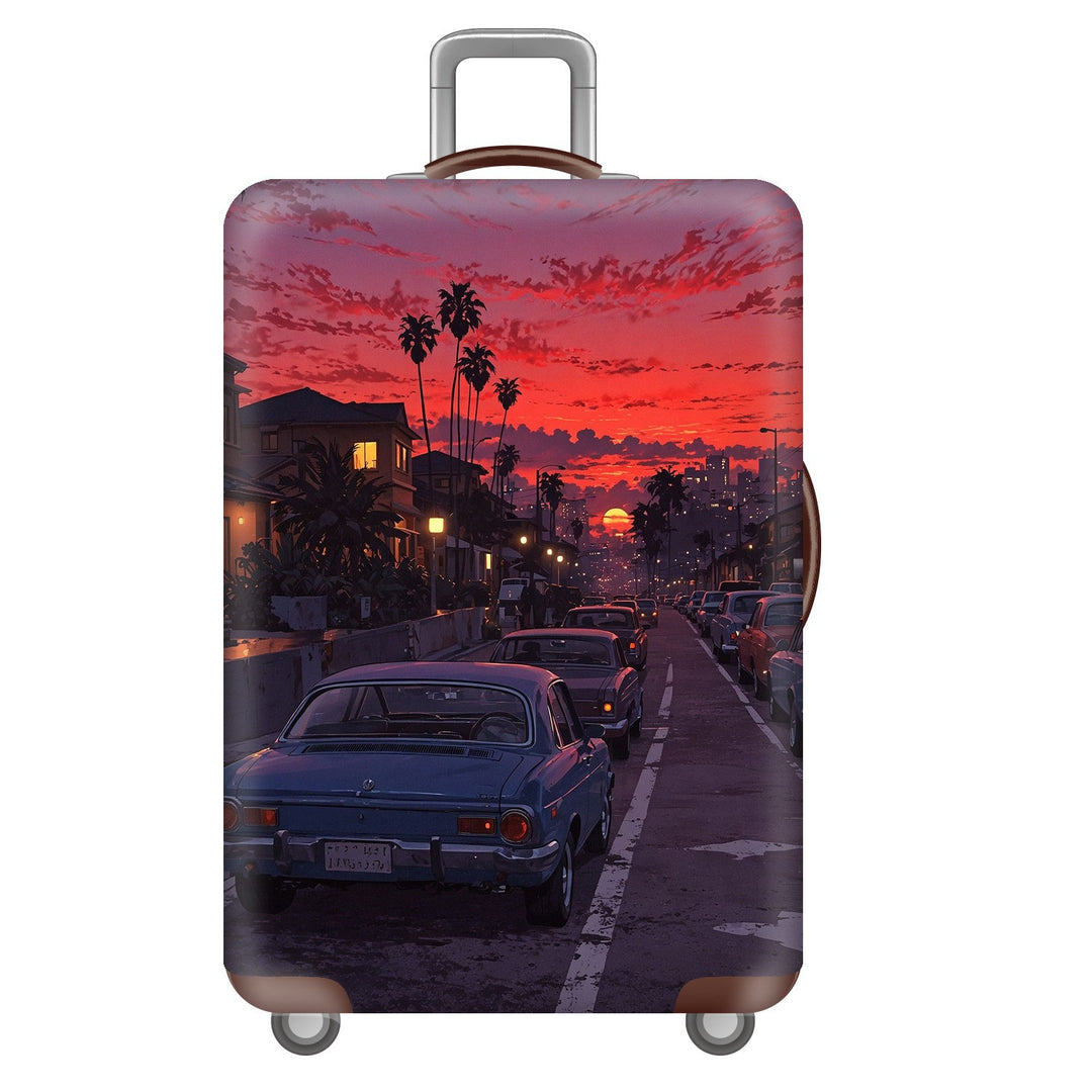 Unisex Hard Shell Suitcase with Dreamy Landscape Design Bowlift