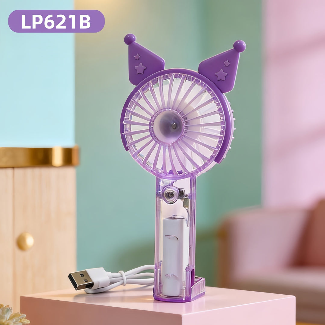 Women's portable hand fan with cute bunny design Bowlift