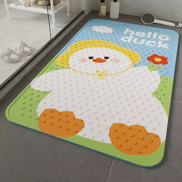 Cartoon-Themed Bath Mat Bowlift