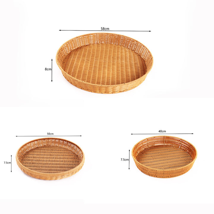 Handwoven Decorative Serving Tray Bowlift