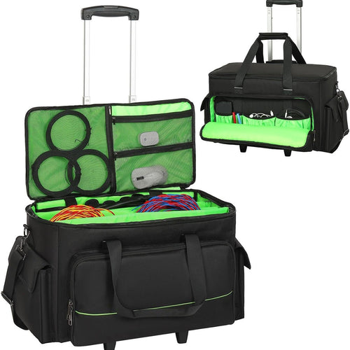 Multifunctional storage bag with wheels and organizer Bowlift