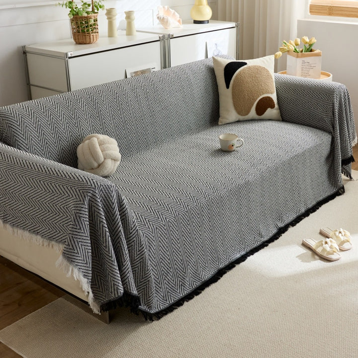 Stylish Herringbone Throw Blanket
