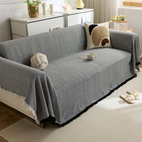 Stylish Herringbone Throw Blanket