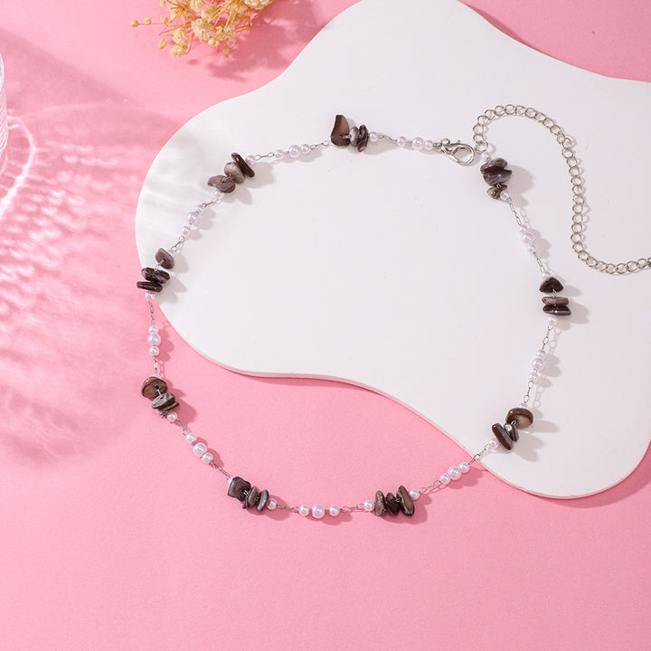 Elegant Floral Beaded Necklace Bowlift