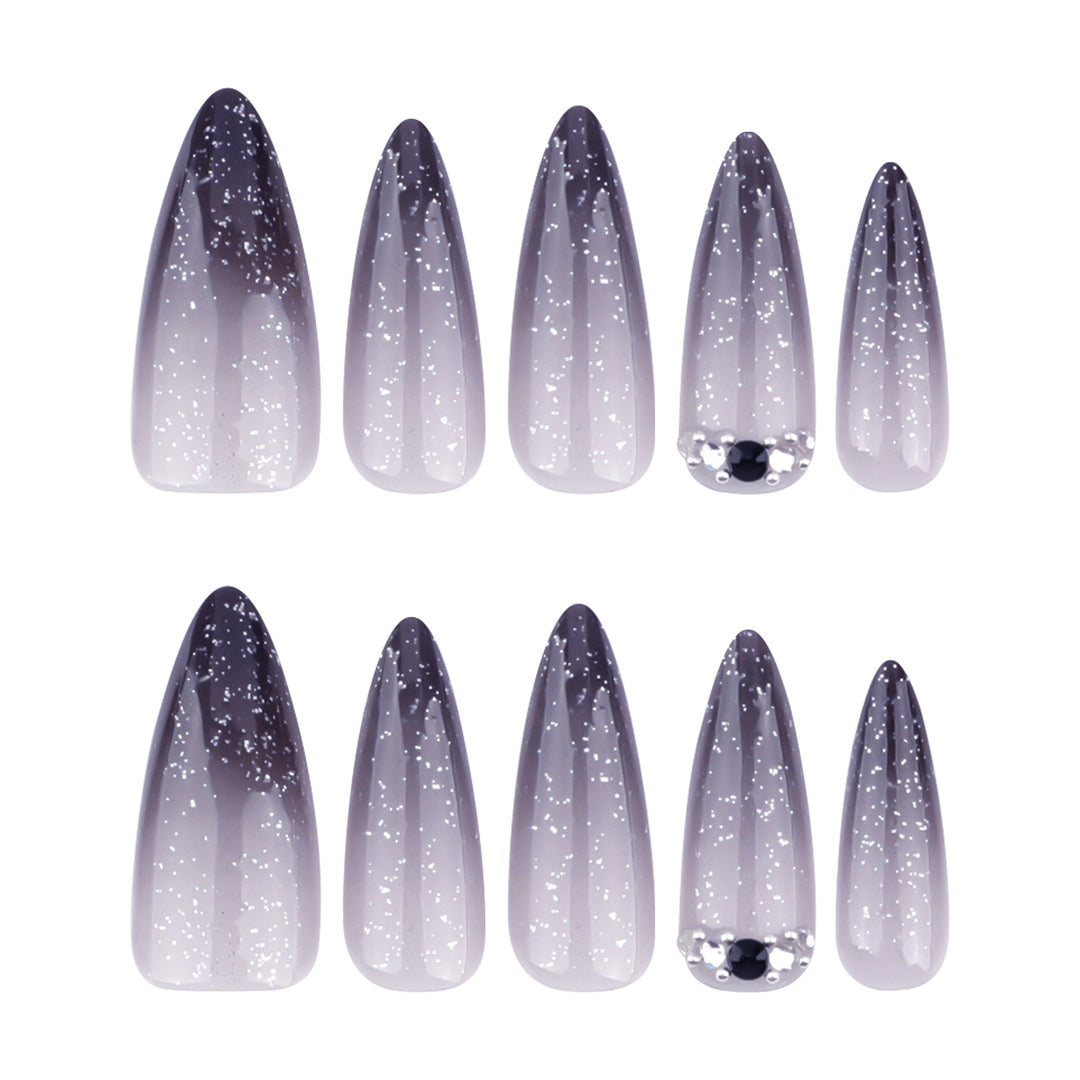 Glamorous artificial nails with sparkling accents Bowlift
