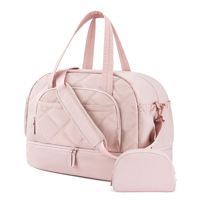 Quilted Multi-Functional Travel Duffle Bag Bowlift