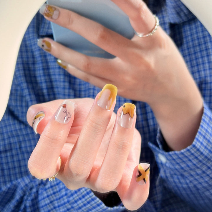 Adorable Animal-Themed Press-On Nail Set Bowlift